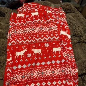 Red Holiday Reindeer Pajama Pants